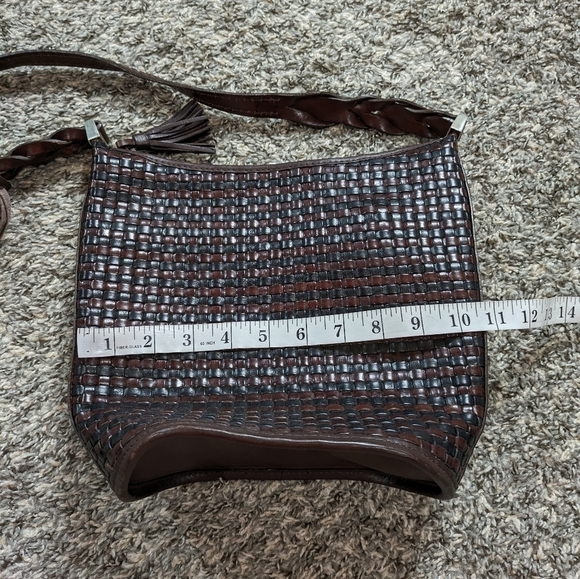 Brighton black brown woven leather shoulder bag - Picture 11 of 12